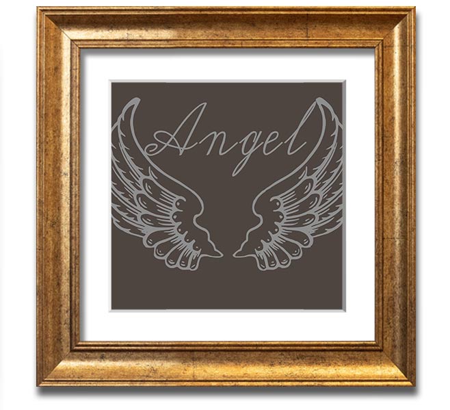 Angel Wings 4 Chocolate framed print showcasing delicate angel wings design in a stylish frame.