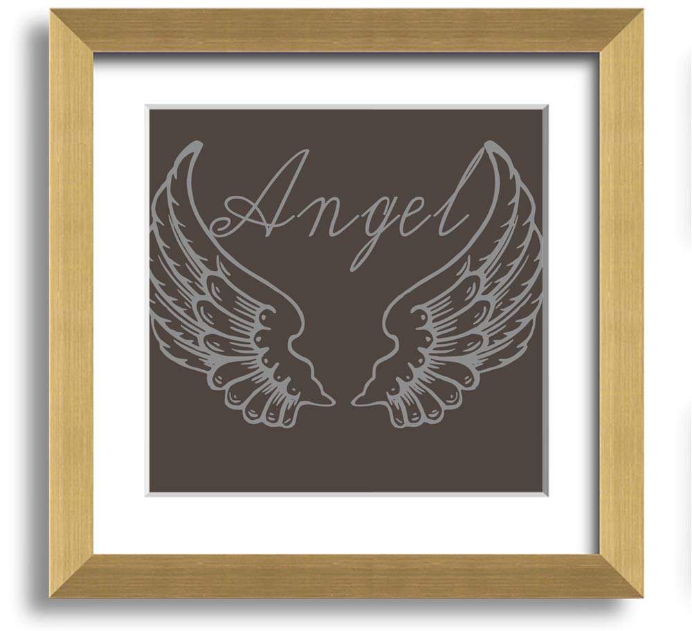 Angel Wings 4 Chocolate framed print showcasing delicate angel wings design in a stylish frame.