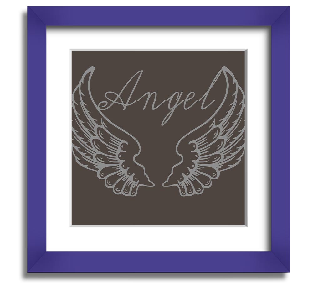 Angel Wings 4 Chocolate framed print showcasing delicate angel wings design in a stylish frame.