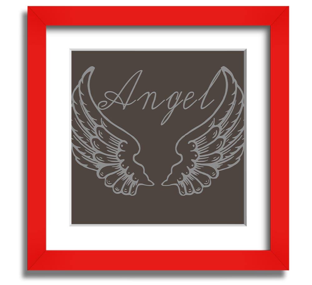 Angel Wings 4 Chocolate framed print showcasing delicate angel wings design in a stylish frame.