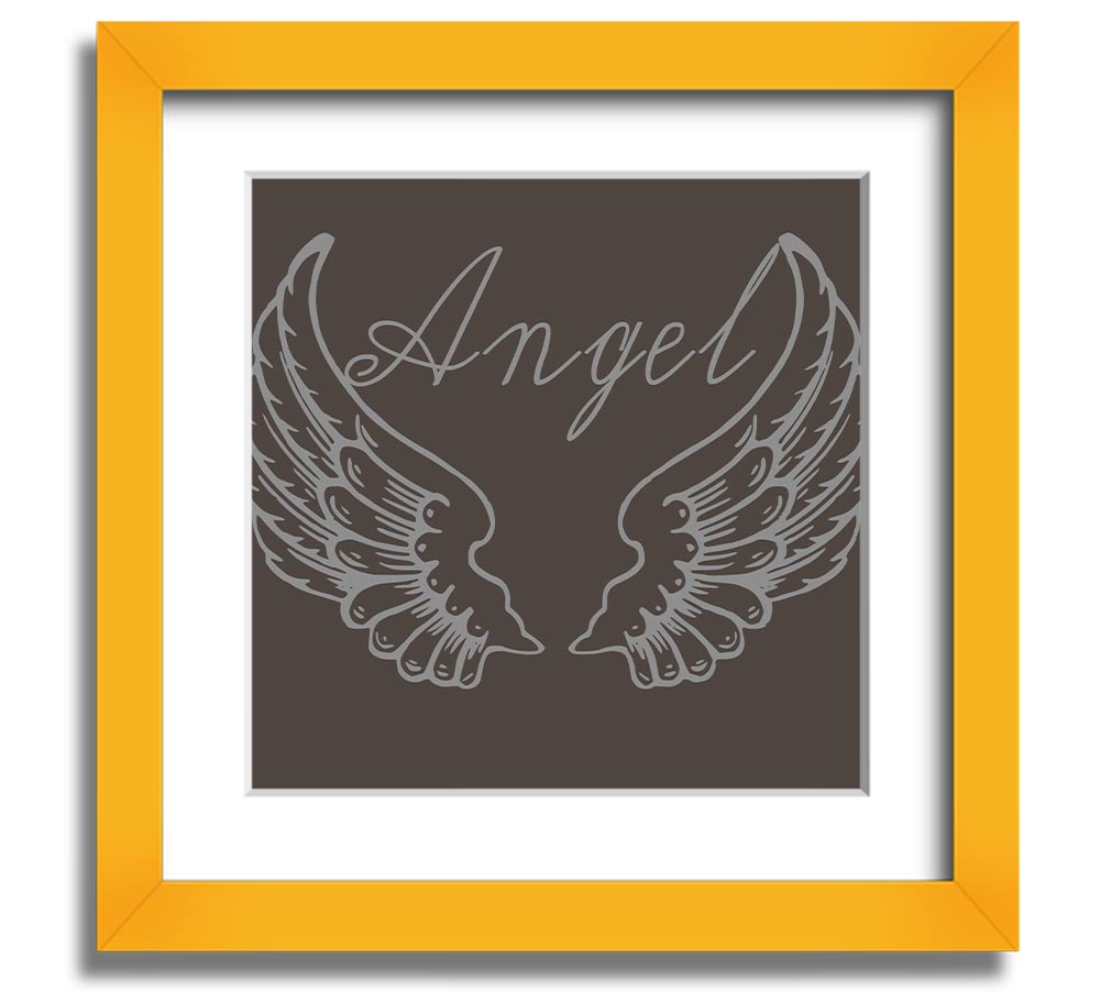 Angel Wings 4 Chocolate framed print showcasing delicate angel wings design in a stylish frame.