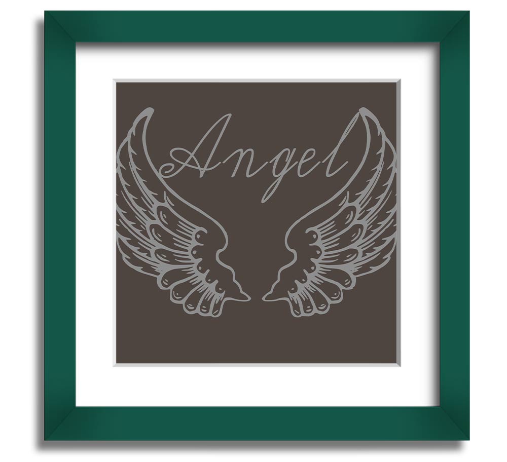 Angel Wings 4 Chocolate framed print showcasing delicate angel wings design in a stylish frame.