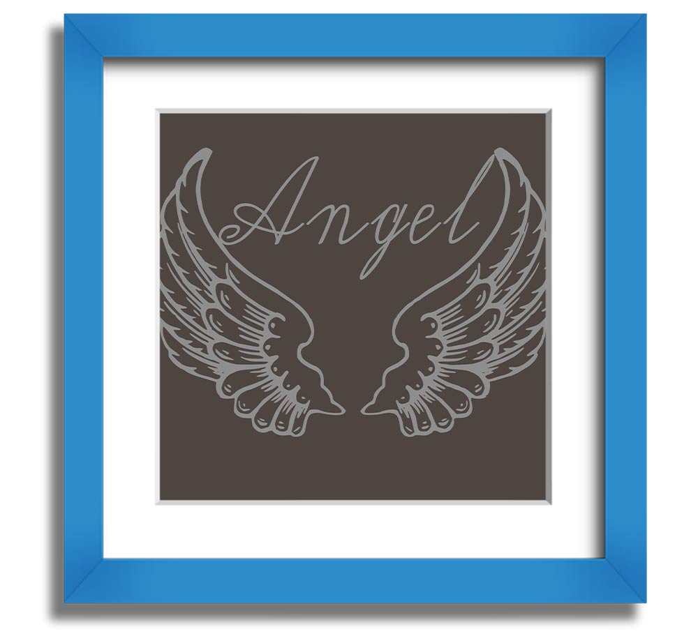 Angel Wings 4 Chocolate framed print showcasing delicate angel wings design in a stylish frame.