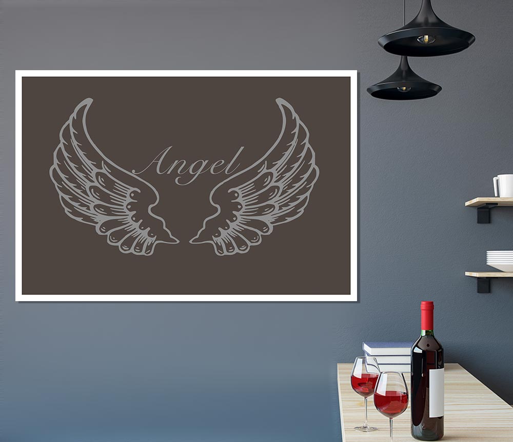 A beautiful canvas poster featuring Angel Wings Chocolate design, showcasing vibrant colors and intricate details, perfect for home decor.