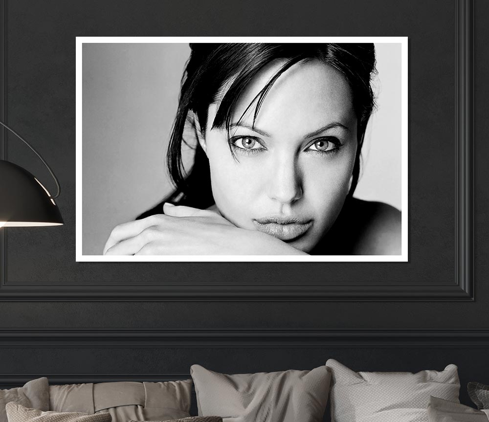 Angelina Jolie Intimate poster on high-quality canvas, showcasing her elegance and charm.