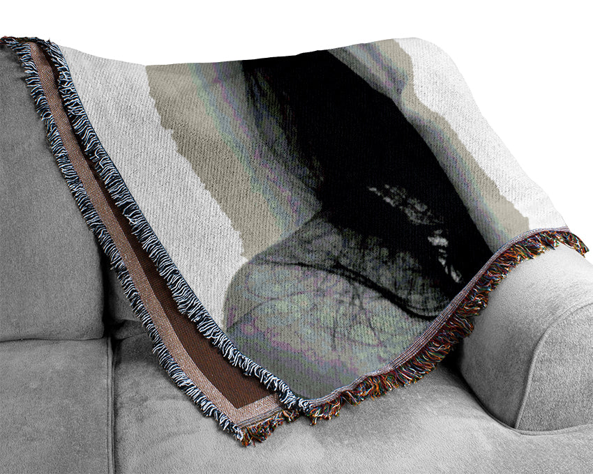 Angelina Jolie Sexy Eyes throw blanket made of 100% cotton, featuring a luxurious thermal weave design, perfect for cozying up on the couch or bed.