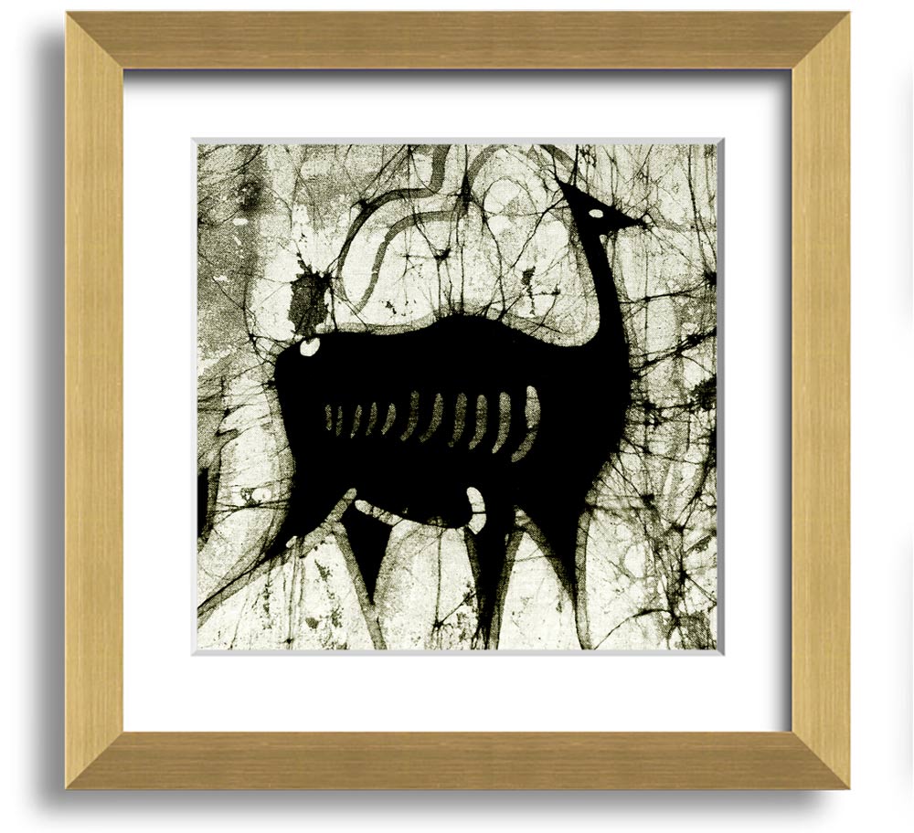 Animal Forest Square Framed Print showcasing vibrant wildlife art in a stylish frame.