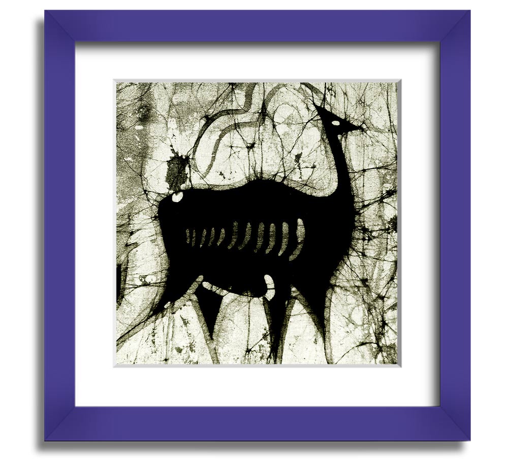 Animal Forest Square Framed Print showcasing vibrant wildlife art in a stylish frame.