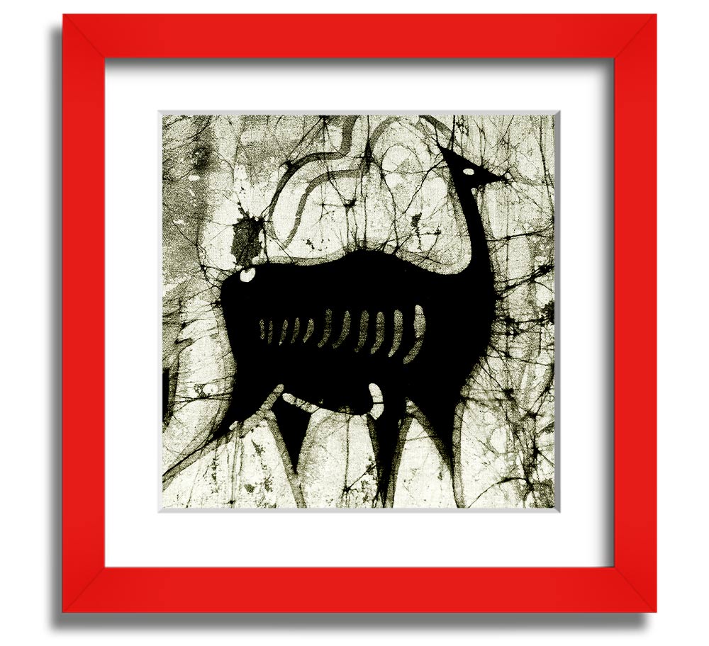 Animal Forest Square Framed Print showcasing vibrant wildlife art in a stylish frame.