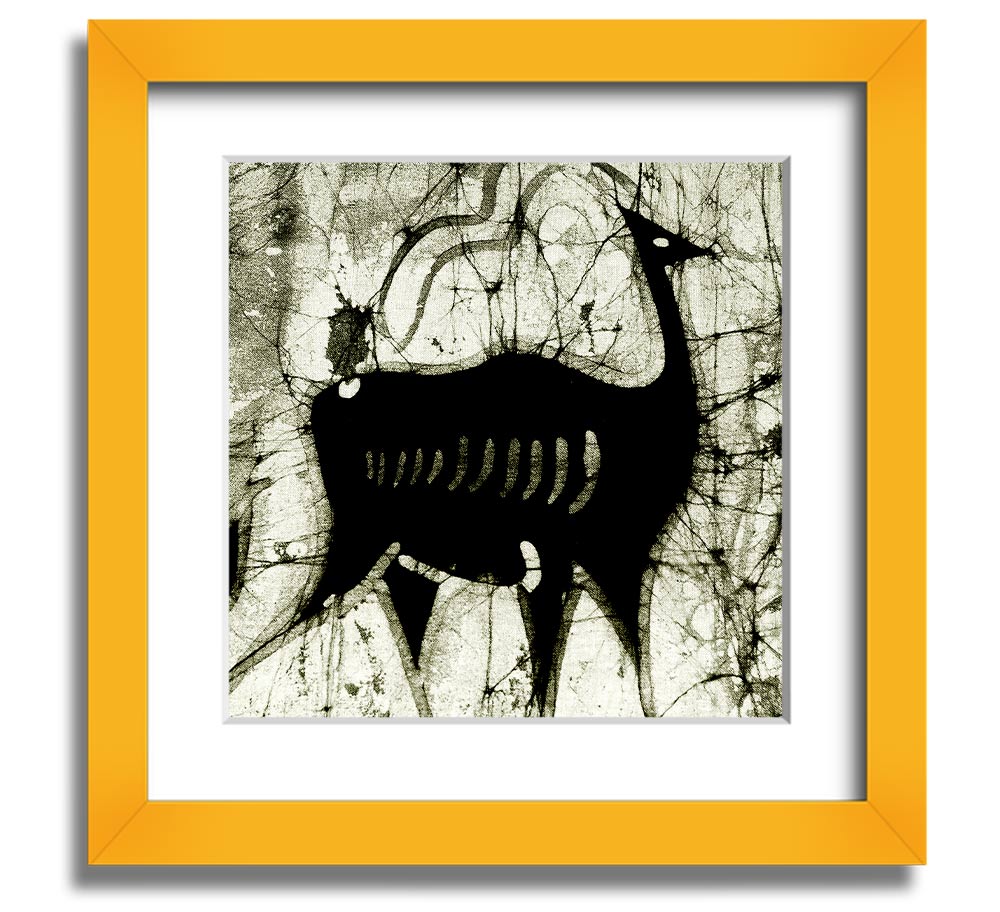 Animal Forest Square Framed Print showcasing vibrant wildlife art in a stylish frame.