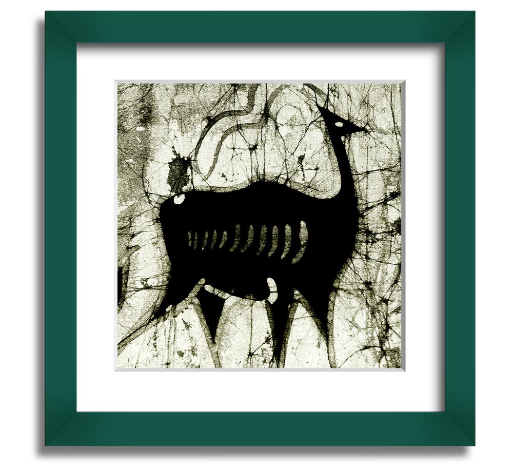 Animal Forest Square Framed Print showcasing vibrant wildlife art in a stylish frame.