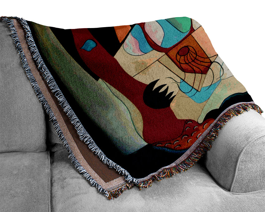 Luxurious Animal Patterns throw blanket made from 100% cotton, featuring unique animal designs in a cozy setting.