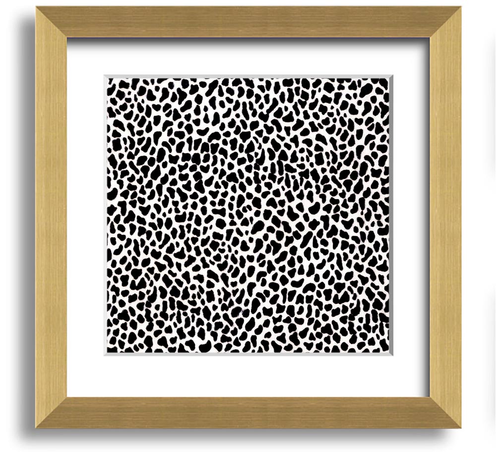 A stylish Animal Print Square Framed Print showcasing a wild design, framed in a chic color, ready to hang on the wall.