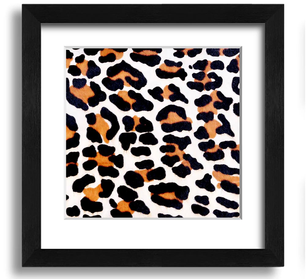 Animal Skin Square Framed Print in various frame colors, handmade in the UK, ready to hang.