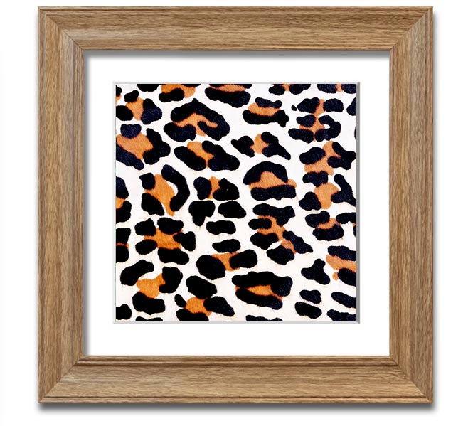 Animal Skin Square Framed Print in various frame colors, handmade in the UK, ready to hang.