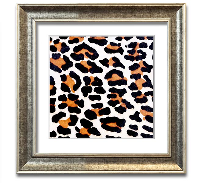 Animal Skin Square Framed Print in various frame colors, handmade in the UK, ready to hang.