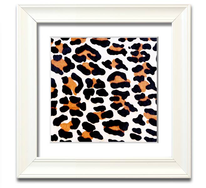 Animal Skin Square Framed Print in various frame colors, handmade in the UK, ready to hang.