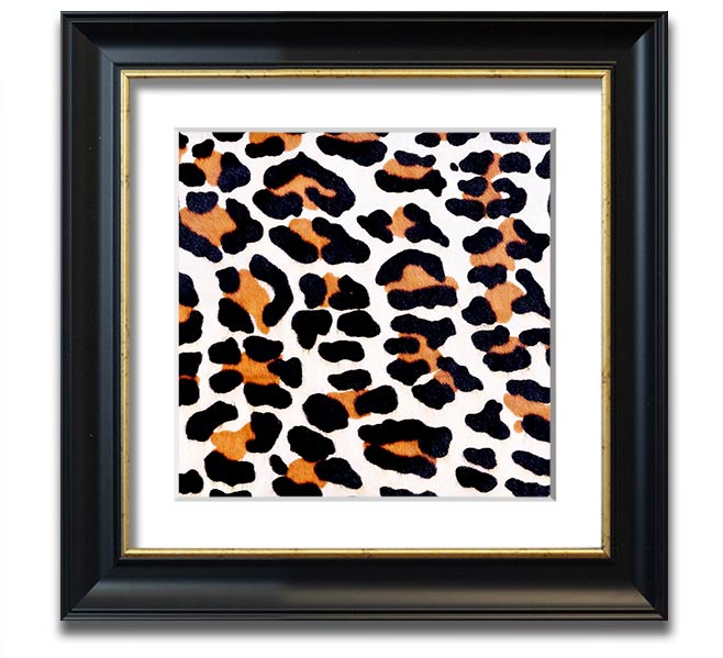 Animal Skin Square Framed Print in various frame colors, handmade in the UK, ready to hang.