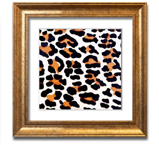 Animal Skin Square Framed Print in various frame colors, handmade in the UK, ready to hang.