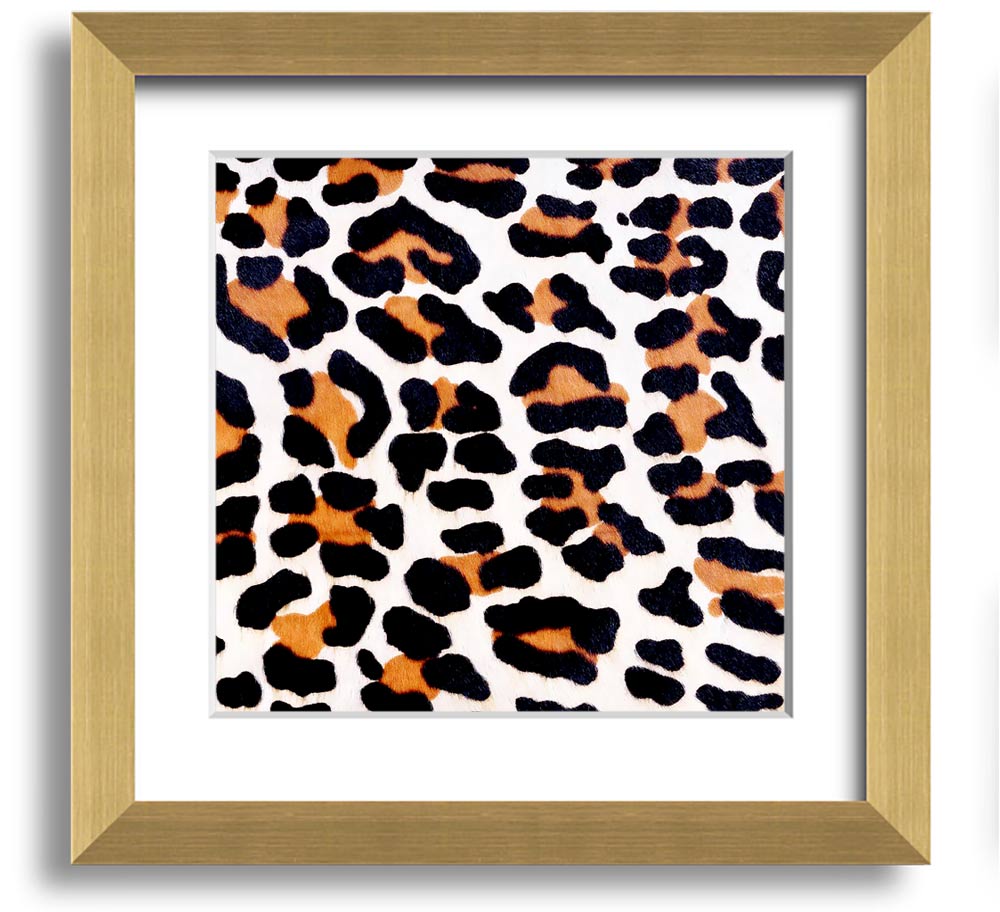 Animal Skin Square Framed Print in various frame colors, handmade in the UK, ready to hang.