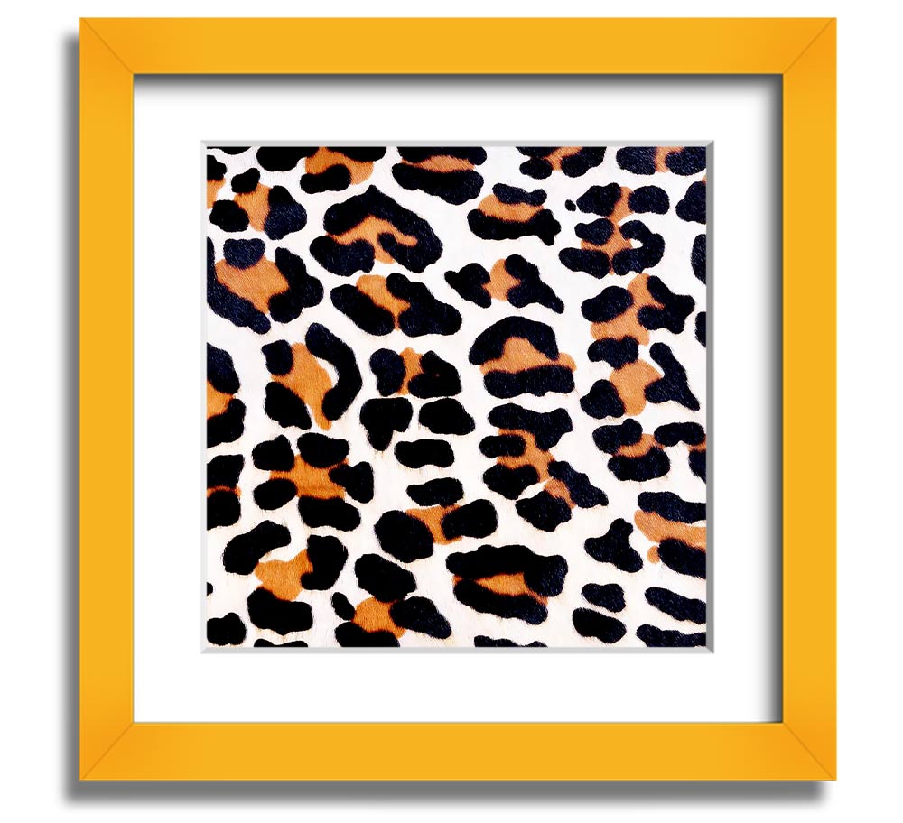 Animal Skin Square Framed Print in various frame colors, handmade in the UK, ready to hang.