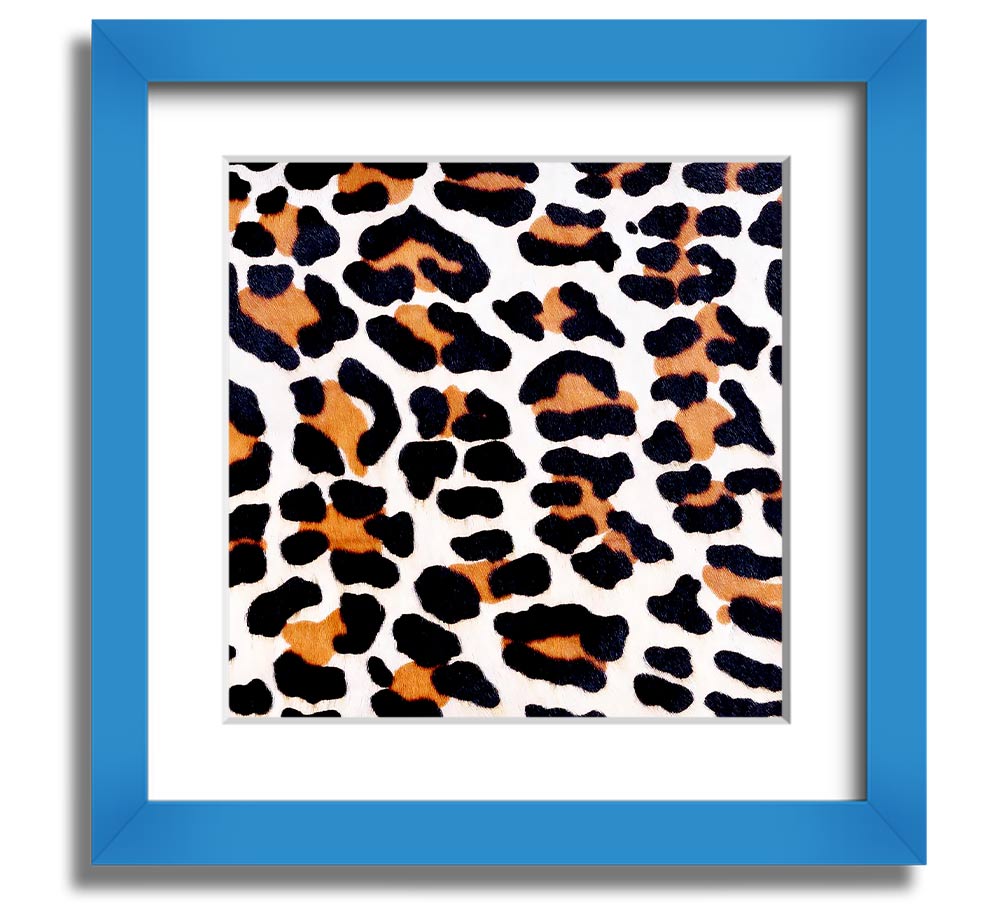 Animal Skin Square Framed Print in various frame colors, handmade in the UK, ready to hang.