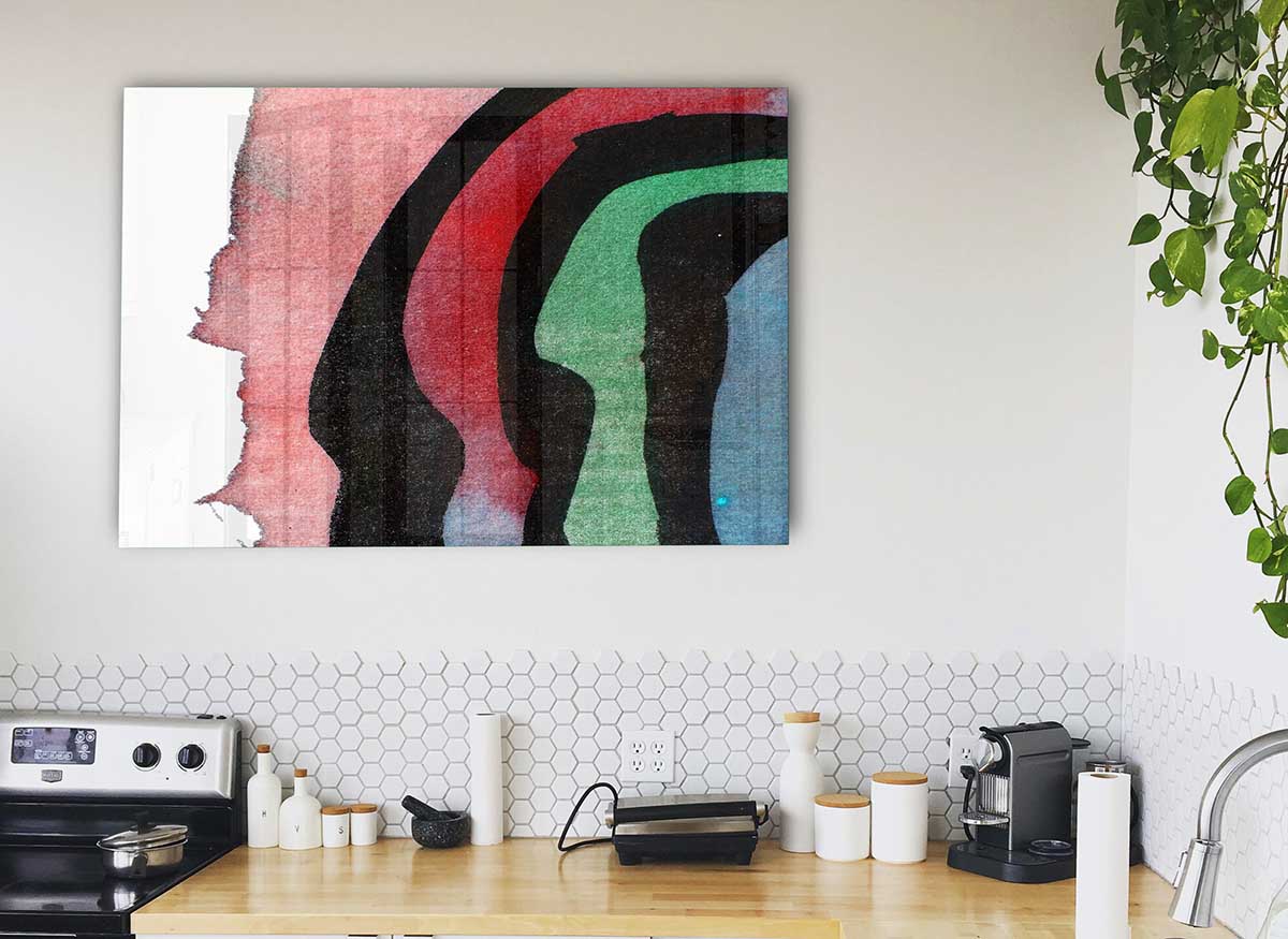 Animal Stripes 1 glass print featuring modern design with animal stripes, perfect for home decor.