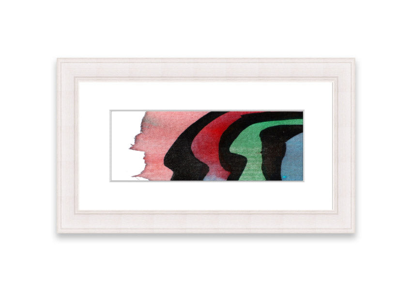 Animal Stripes 1 framed print featuring a stylish animal stripes design, available in various frame colors, handmade in the UK.