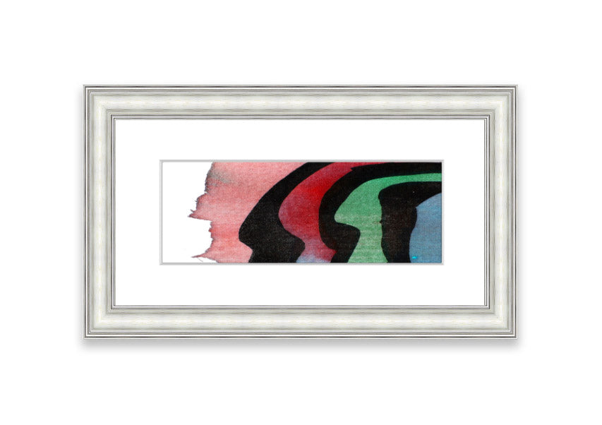 Animal Stripes 1 framed print featuring a stylish animal stripes design, available in various frame colors, handmade in the UK.