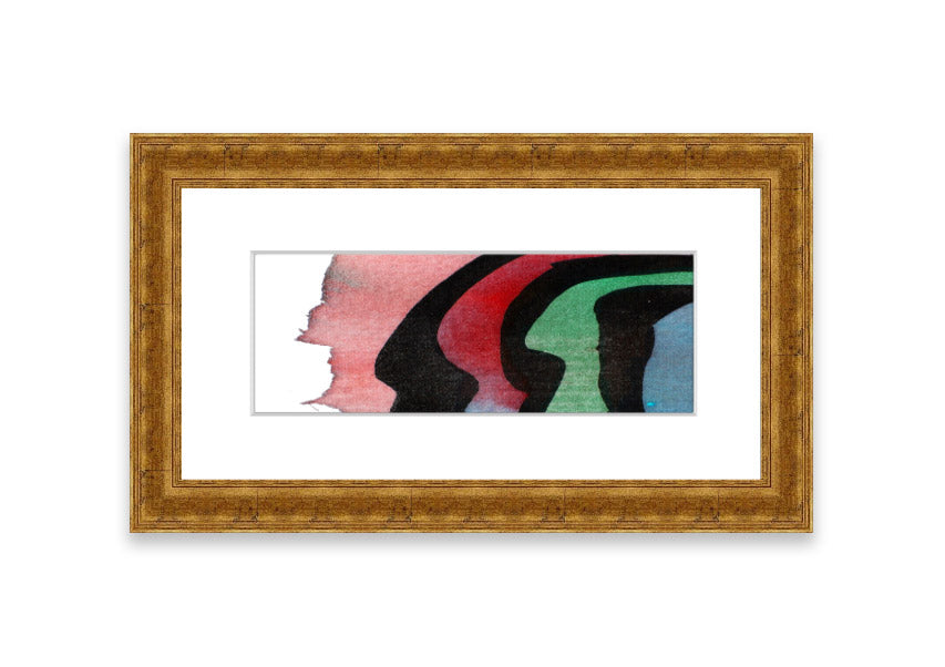 Animal Stripes 1 framed print featuring a stylish animal stripes design, available in various frame colors, handmade in the UK.