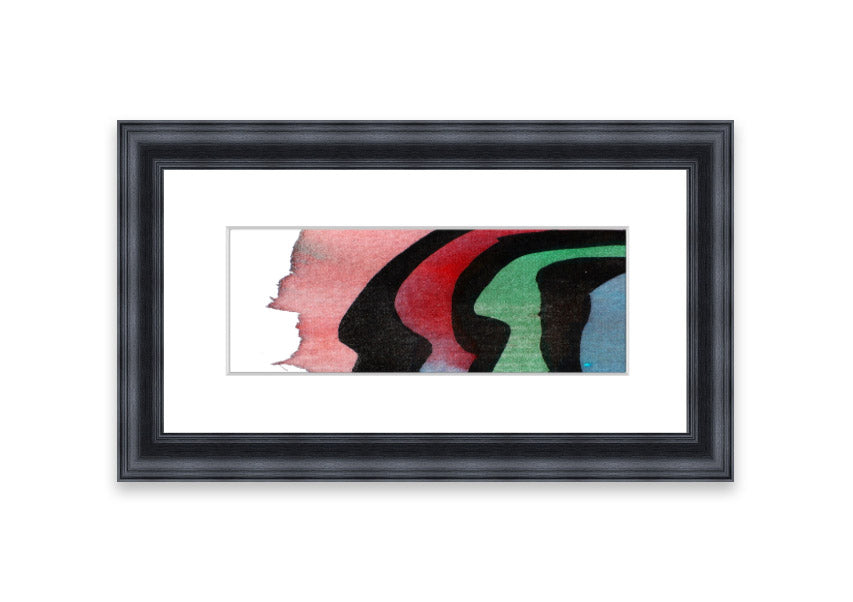 Animal Stripes 1 framed print featuring a stylish animal stripes design, available in various frame colors, handmade in the UK.