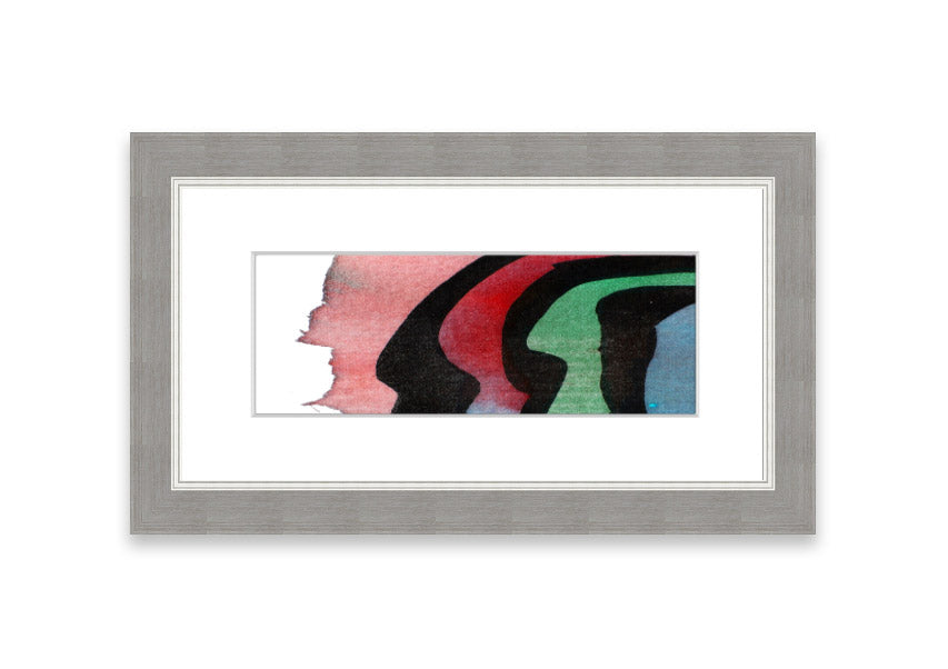 Animal Stripes 1 framed print featuring a stylish animal stripes design, available in various frame colors, handmade in the UK.