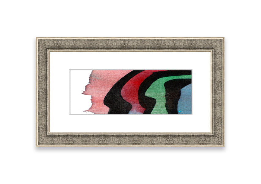 Animal Stripes 1 framed print featuring a stylish animal stripes design, available in various frame colors, handmade in the UK.