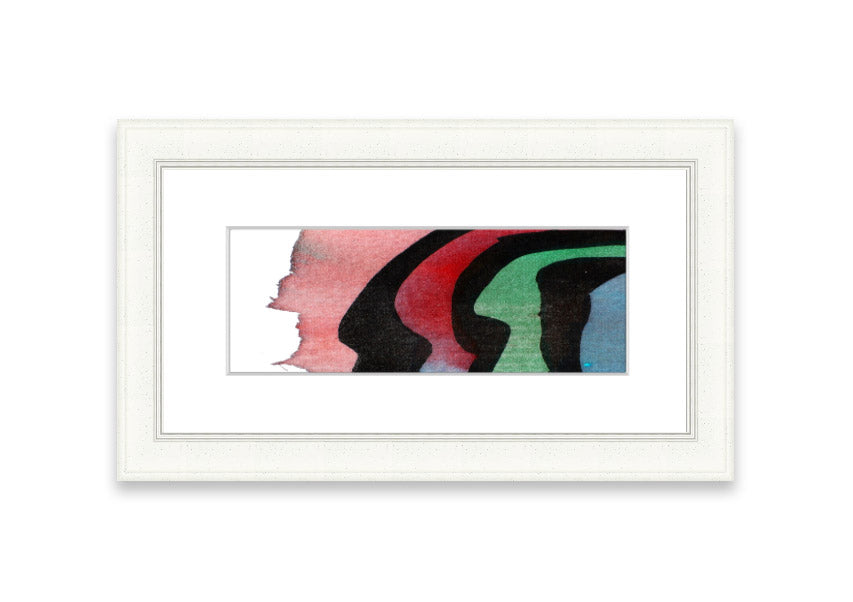 Animal Stripes 1 framed print featuring a stylish animal stripes design, available in various frame colors, handmade in the UK.