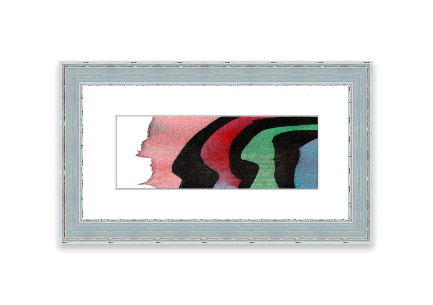 Animal Stripes 1 framed print featuring a stylish animal stripes design, available in various frame colors, handmade in the UK.