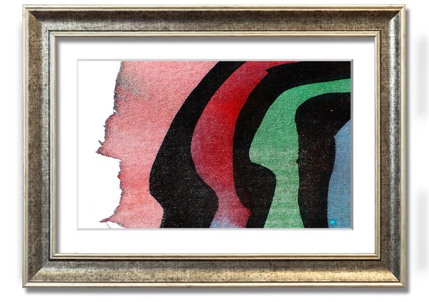 Animal Stripes 1 framed print showcasing a stylish animal stripes design, available in various frame colours.