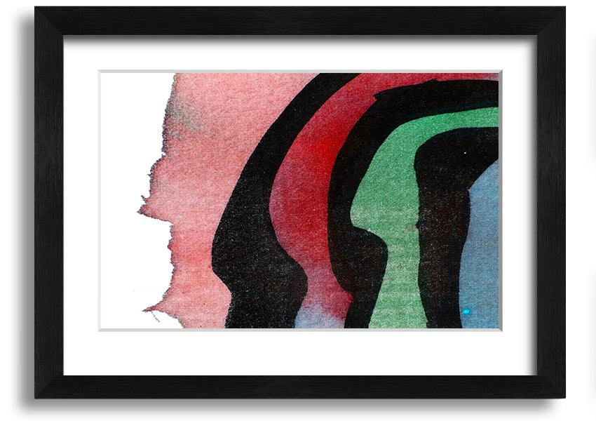 Animal Stripes 1 framed print showcasing a stylish animal stripes design, available in various frame colours.