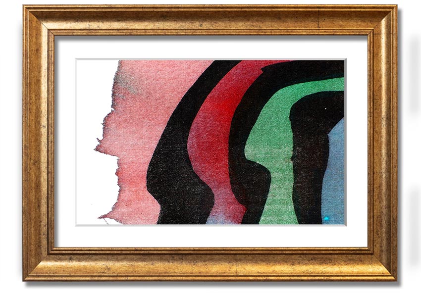 Animal Stripes 1 framed print showcasing a stylish animal stripes design, available in various frame colours.