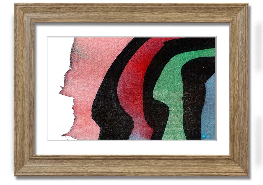 Animal Stripes 1 framed print showcasing a stylish animal stripes design, available in various frame colours.