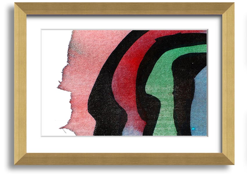 Animal Stripes 1 framed print showcasing a stylish animal stripes design, available in various frame colours.