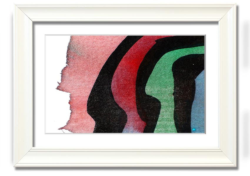 Animal Stripes 1 framed print showcasing a stylish animal stripes design, available in various frame colours.