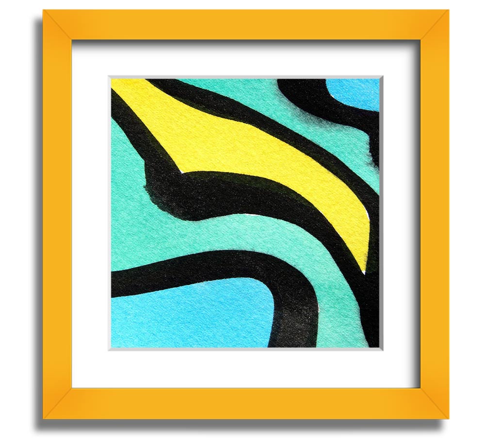 Animal Stripes 2 Square Framed Print showcasing unique animal stripe design, available in various frame colors.