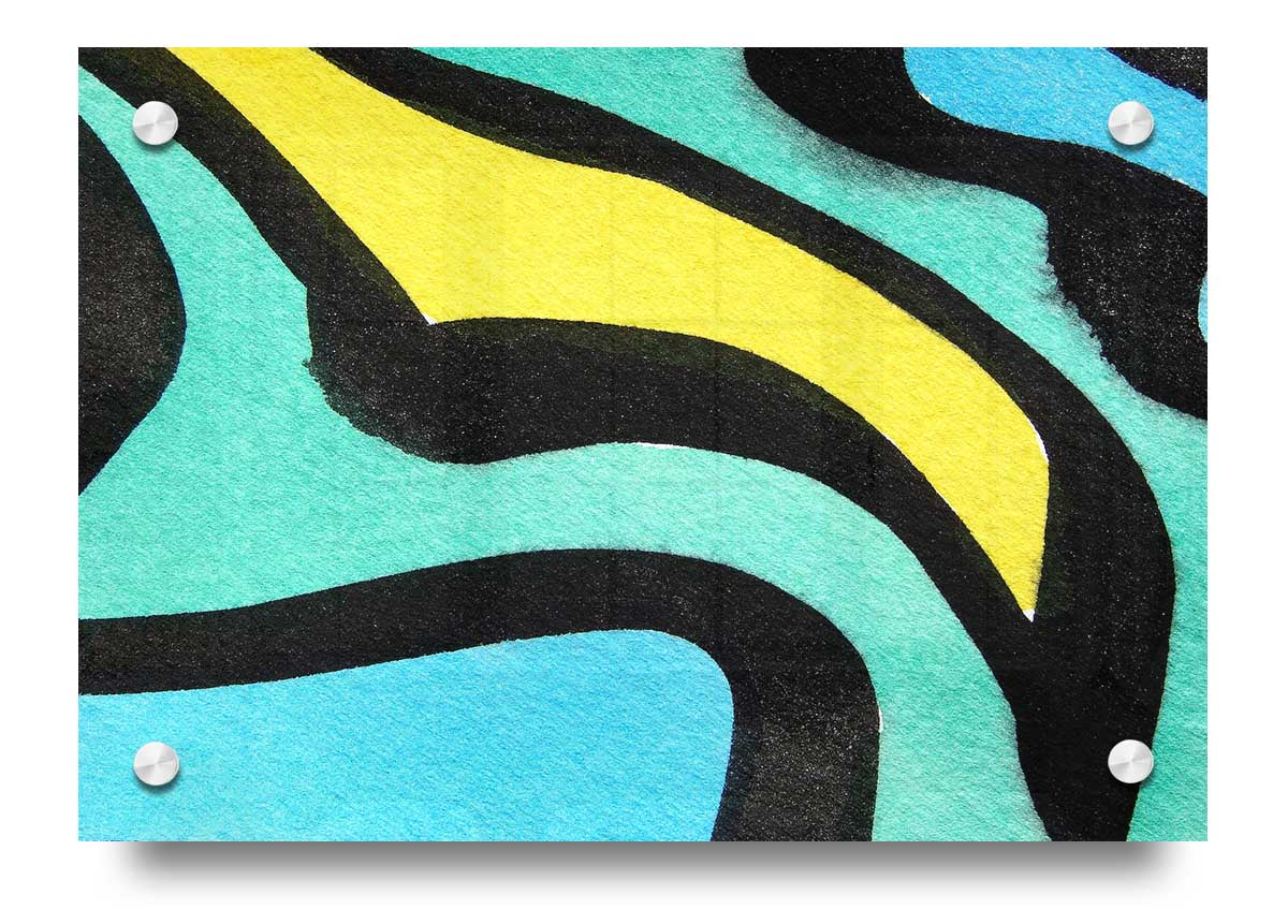 Animal Stripes 2 acrylic print showcasing vibrant animal patterns on 5mm thick acrylic glass, ready to hang.