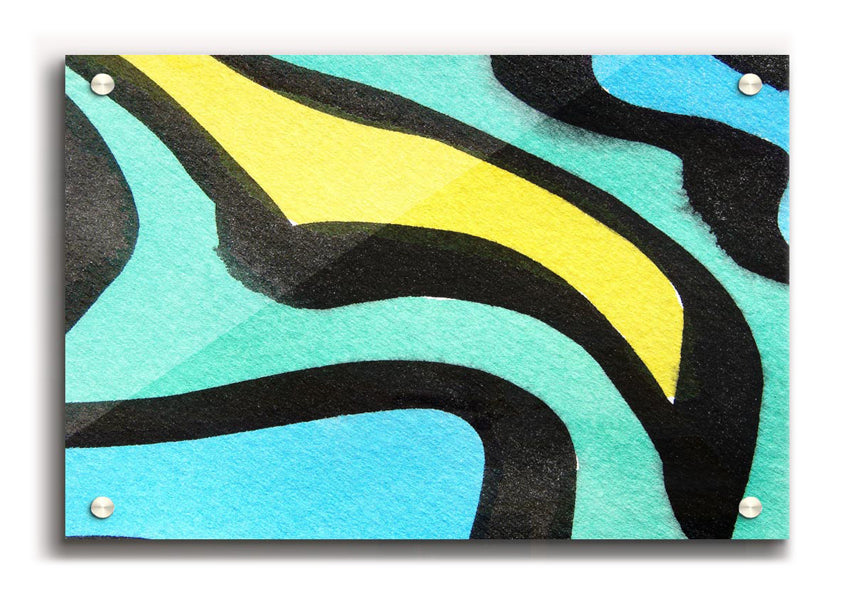 Animal Stripes 2 acrylic print showcasing vibrant animal patterns on 5mm thick acrylic glass, ready to hang.