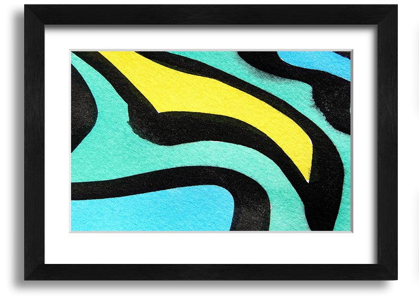 Animal Stripes 2 framed print featuring a stylish animal stripes design, available in various frame colours, handmade in the UK.