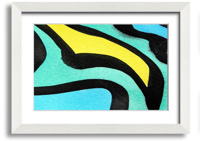 Animal Stripes 2 framed print featuring a stylish animal stripes design, available in various frame colours, handmade in the UK.