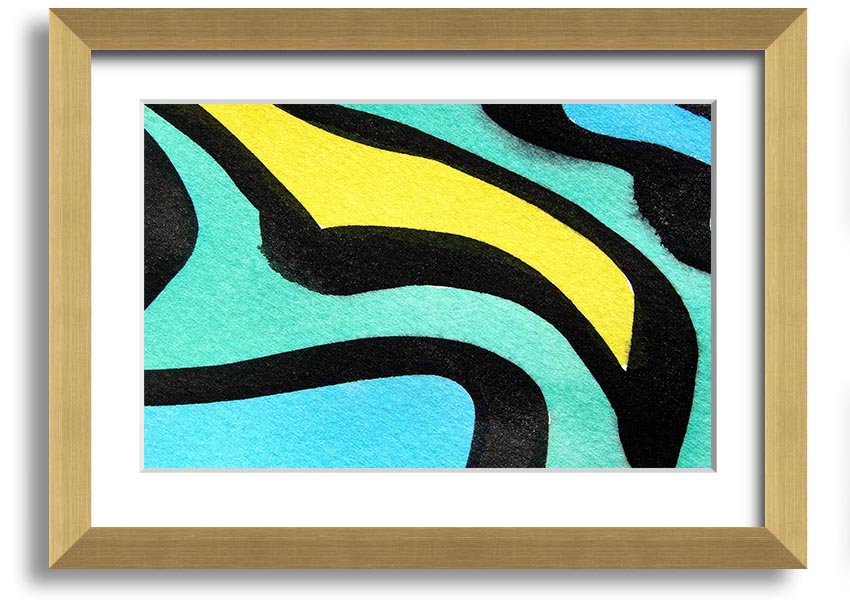 Animal Stripes 2 framed print featuring a stylish animal stripes design, available in various frame colours, handmade in the UK.