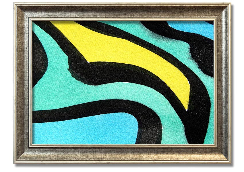 Animal Stripes 2 framed print featuring a stylish animal stripes design, available in various frame colours, handmade in the UK.