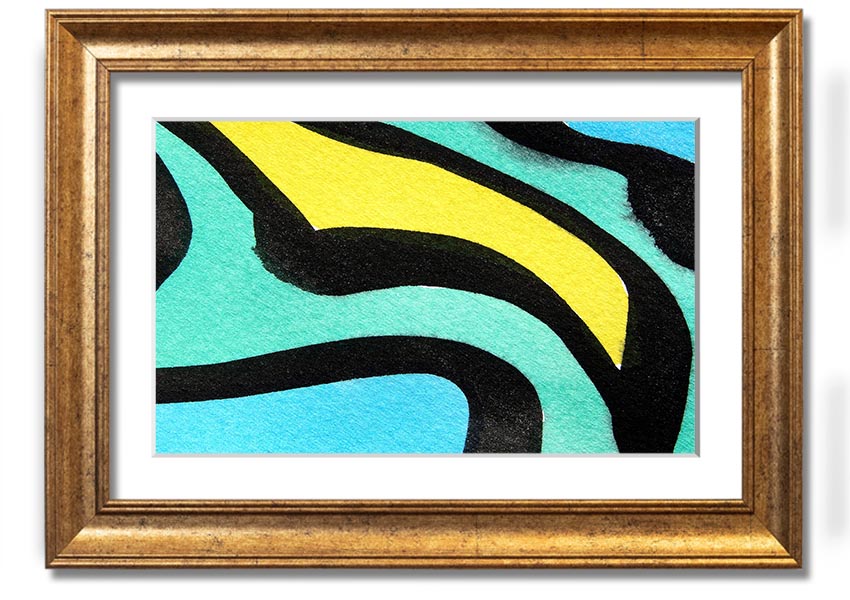 Animal Stripes 2 framed print featuring a stylish animal stripes design, available in various frame colours, handmade in the UK.