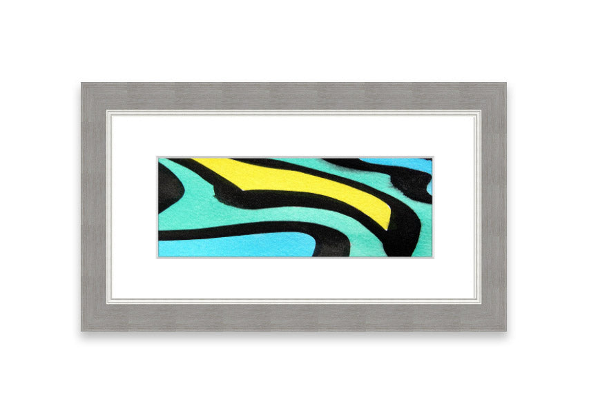 Animal Stripes 2 framed print showcasing intricate animal patterns, available in various frame colors, handmade in the UK.